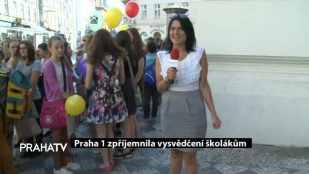 Praha 1 zpříjemnila vysvědčení školákům