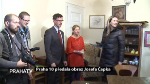 Praha 10 předala obraz Josefa Čapka