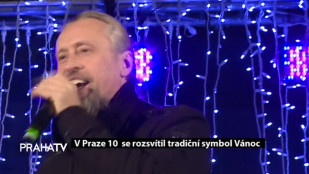 V Praze 10 se rozsvítil tradiční symbol Vánoc