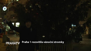 Praha 1 rozsvítila vánoční stromky