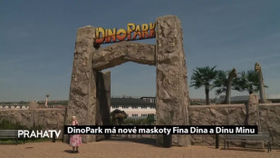 Dinopark má nové maskoty Fino Dino a Dina Mina