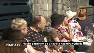 Plavba parníkem po Vltavě se nadmíru vydařila