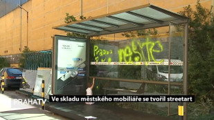 Ve skladu městského mobiliáře se tvořil streetart