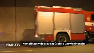 Komplikace v dopravě způsobilo uzavření tunelu