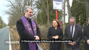 Nová zastávka u Cholupického hřbitova je v provozu