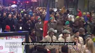 Národní třídou prošel slavnostní průvod