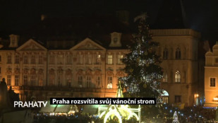 Praha rozsvítila svůj vánoční strom