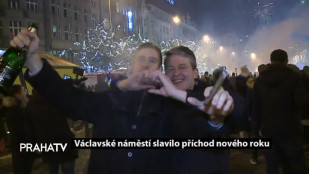 Václavské náměstí slavilo příchod nového roku
