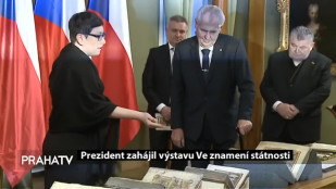 Prezident zahájil výstavu Ve znamení státnosti