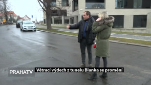 Větrací výdech z tunelu Blanka se promění