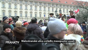 Malostranské ulice ovládlo masopustní veselí 