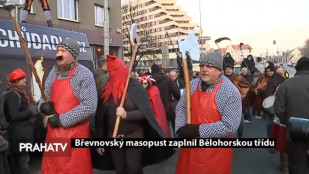 Břevnovský masopust zaplnil Bělohorskou třídu 