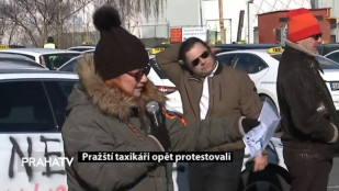 Pražští taxikáři opět protestovali