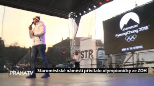 Staroměstské náměstí přivítalo olympioničky ze ZOH