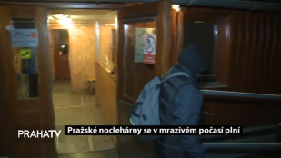 Pražské noclehárny se v mrazivém počasí plní