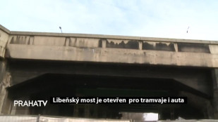Libeňský most je otevřen pro tramvaje i auta