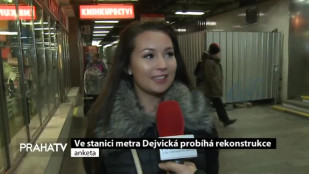 Ve stanici metra Dejvická probíhá rekonstrukce 