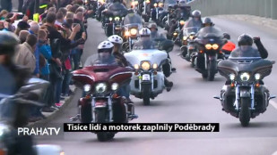 Tisíce lidí a motorek zaplnily Poděbrady