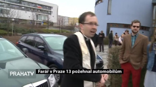 Farář v Praze 13 požehnal automobilům