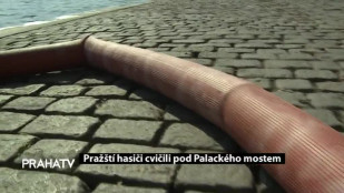 Pražští hasiči cvičili pod Palackého mostem
