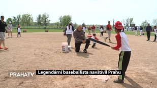 Legendární baseballista navštívil Prahu