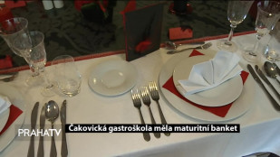 Čakovická gastroškola měla maturitní banket