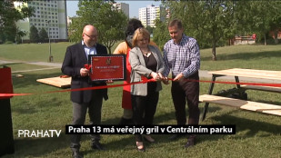 Praha 13 má veřejný gril v centrálním parku