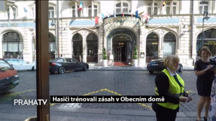 Hasiči trénovali zásah v Obecním domě