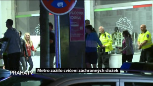 Metro zažilo cvičení záchranných složek