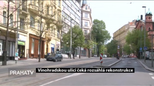 Vinohradskou ulici čeká rozsáhlá rekonstrukce