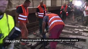 Dopravní podnik v červenci omezí provoz metra 