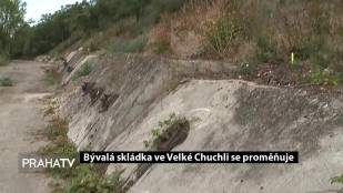 Bývalá skládka ve Velké Chuchli se proměňuje