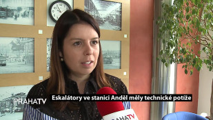 Eskalátory ve stanici Anděl měly technické potíže