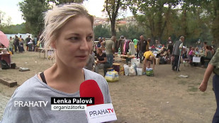 Lidé bez domova piknikovali na Štvanici
