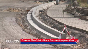 Oprava Plzeňské ulice v Berouně se protáhne