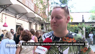 V Karlíně lidé vyměňovali nepoužívané oblečení 