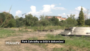 Park Zahrádky se blíží k dokončení