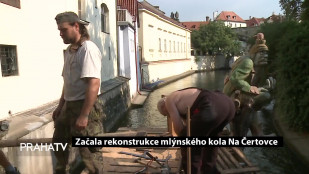 Začala rekonstrukce mlýnského kola Na Čertovce 