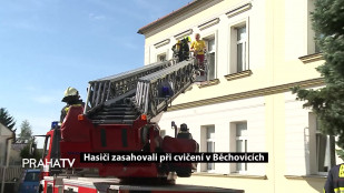 Hasiči zasahovali při cvičení v Běchovicích