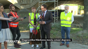 Diagnostika Hlávkova mostu omezí dopravu 