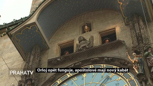 Orloj opět funguje, apoštolové mají nový kabát