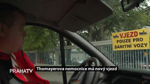 Thomayerova nemocnice má nový vjezd
