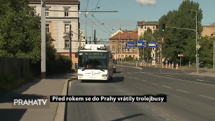 Před rokem se do Prahy vrátily trolejbusy