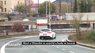 Most u Vltavské se uzavřel a bude se bourat