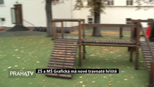 ZŠ a MŠ Grafická má nové travnaté hřiště