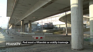 Pod most u Vltavské se vrátily tramvaje