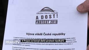 V Praze se konal další protest taxikářů 