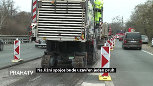Na Jižní spojce bude uzavřen jeden pruh