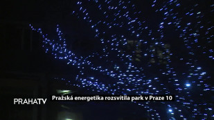 Pražská energetika rozsvítila park v Praze 10