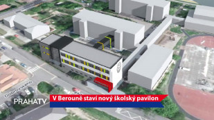 V Berouně staví nový školský pavilon